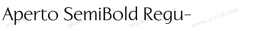 Aperto SemiBold Regu字体转换